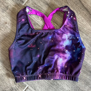 More Than Magic Galaxy Sports Bra Crisscross Back Activewear Top S‎ (6/6X)